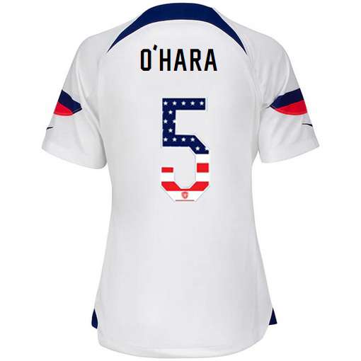 USA White Kelley O'Hara 22/23 Women's Jersey Independence Day