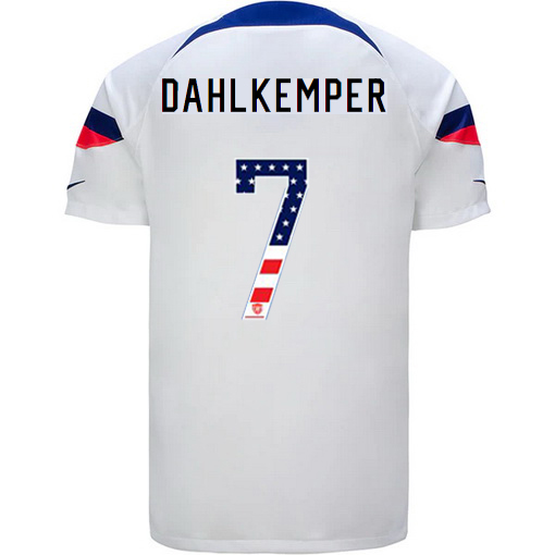USA White Abby Dahlkemper 2022/23 Men's Jersey Independence Day