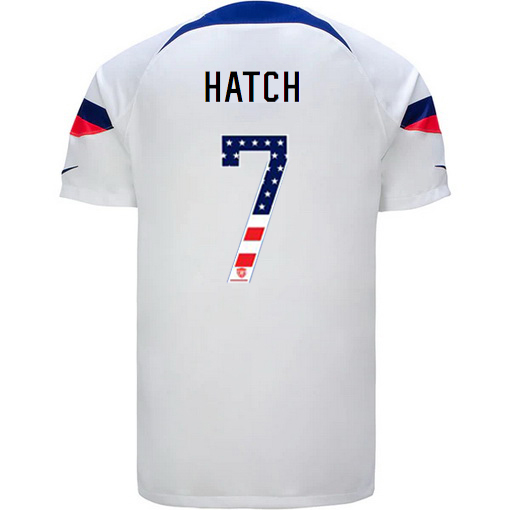 USA White Ashley Hatch 2022/2023 Men's Jersey Independence Day