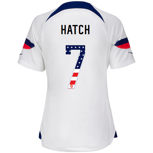 USA White Ashley Hatch 2022/23 Women's Jersey Independence Day