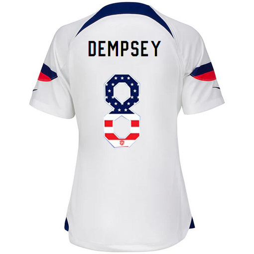 USA White Clint Dempsey 2022/23 Women's Jersey Independence Day