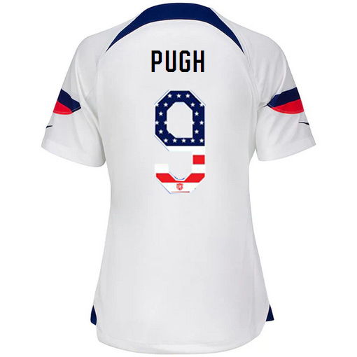 USA White Mallory Pugh 22/23 Women's Jersey Independence Day