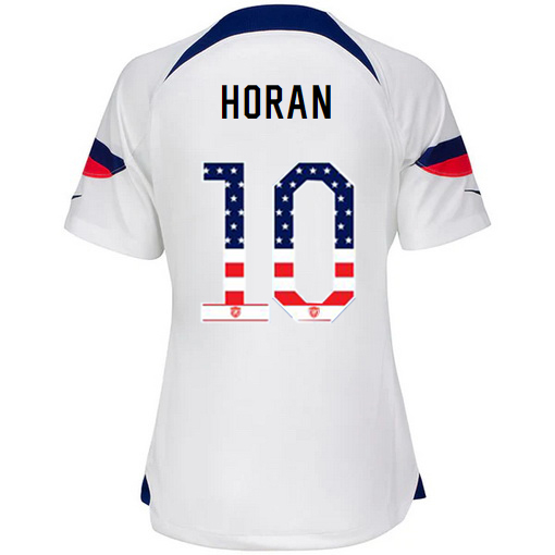 USA White Lindsey Horan 2022/23 Women's Jersey Independence Day