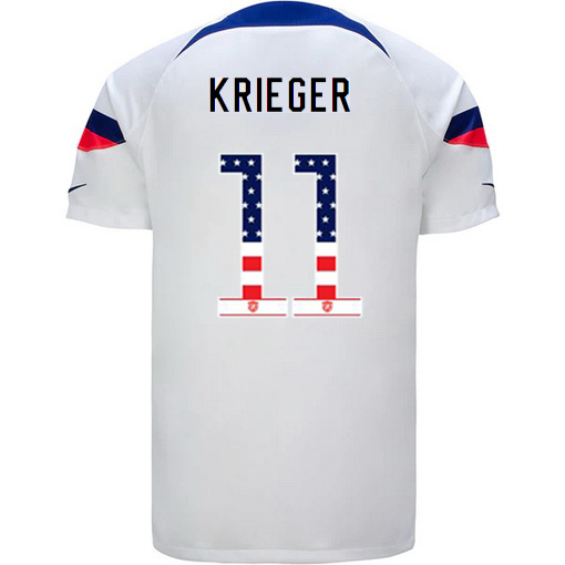 USA White Ali Krieger 2022/2023 Men's Jersey Independence Day