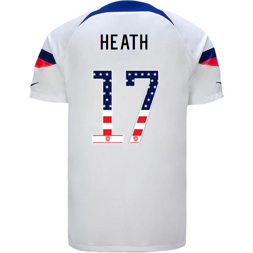 USA White Tobin Heath 2022/23 Men's Jersey Independence Day