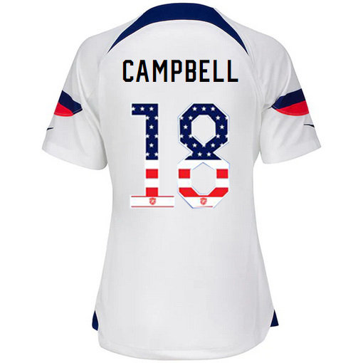 USA White Jane Campbell 2022/2023 Women's Jersey Independence Day
