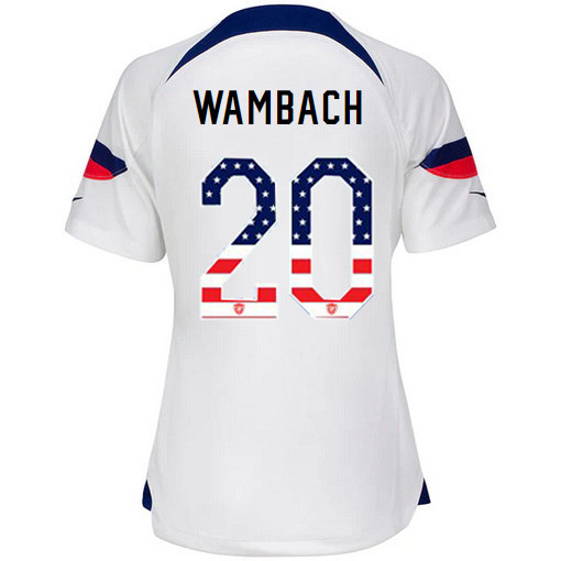 USA White Abby Wambach 2022/2023 Women's Jersey Independence Day