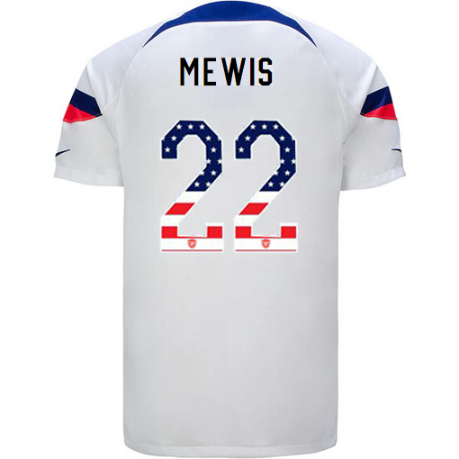 USA White Kristie Mewis 2022/2023 Men's Jersey Independence Day