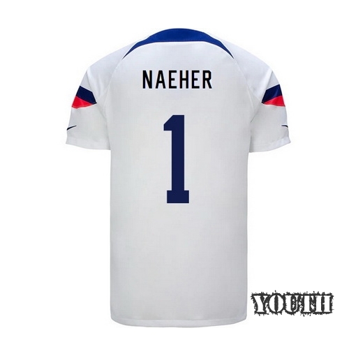USA Home Alyssa Naeher 2022/2023 Youth Soccer Jersey
