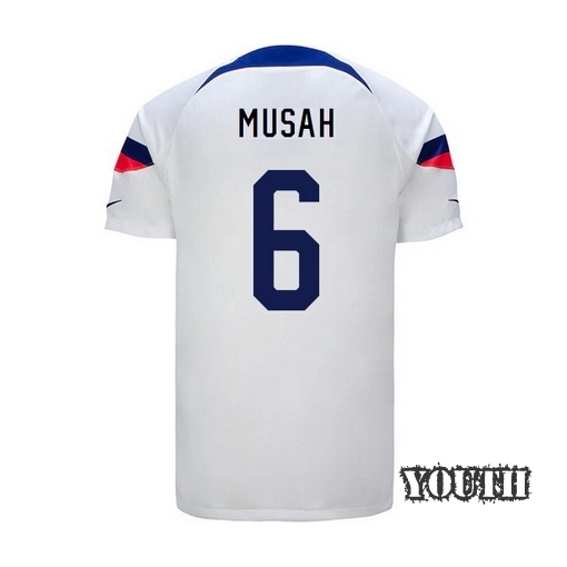 USA Home Yunus Musah 22/23 Youth Soccer Jersey