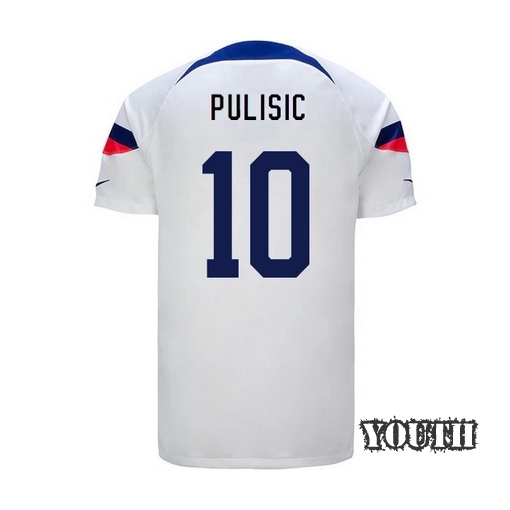 USA Home Christian Pulisic 22/23 Youth Soccer Jersey