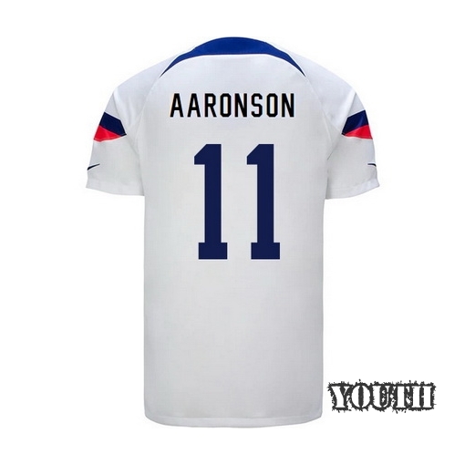USA Home Brenden Aaronson 2022/2023 Youth Soccer Jersey