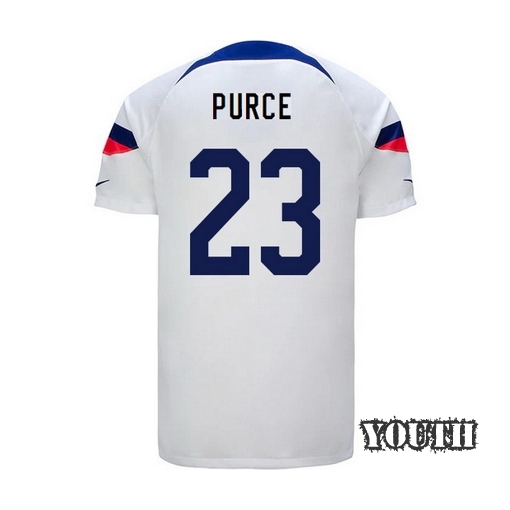 USA Home Margaret Purce 22/23 Youth Soccer Jersey