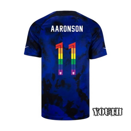 USA Loyal Blue Brenden Aaronson 22/23 Youth PRIDE Jersey