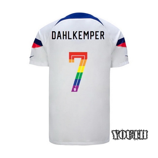 USA White Abby Dahlkemper 2022/23 Youth PRIDE Jersey