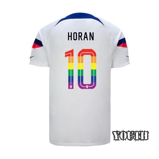 USA White Lindsey Horan 22/23 Youth PRIDE Jersey