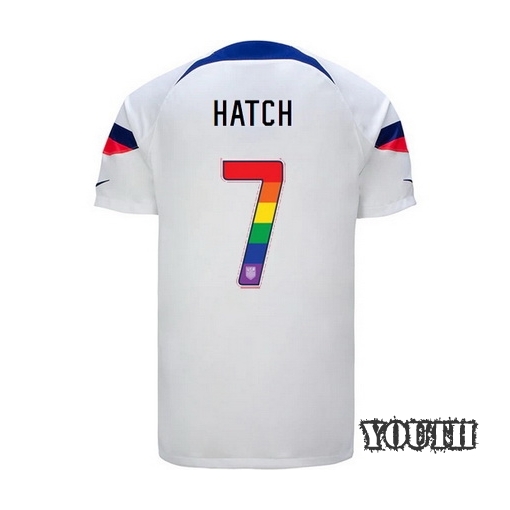 USA Home Ashley Hatch 2022/2023 Youth Jersey Rainbow Number