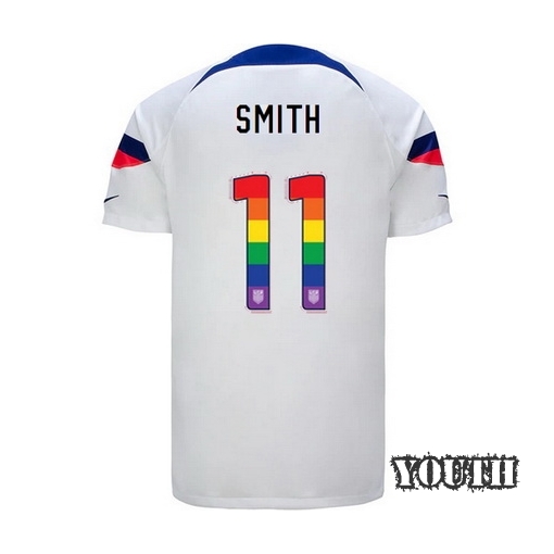 USA Home Sophia Smith 2022/23 Youth Jersey Rainbow Number