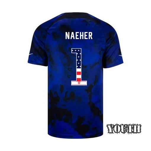 USA Blue Alyssa Naeher 2022/23 Youth Jersey Independence Day