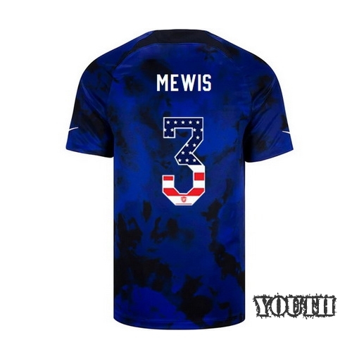 USA Blue Samantha Mewis 22/23 Youth Jersey Independence Day