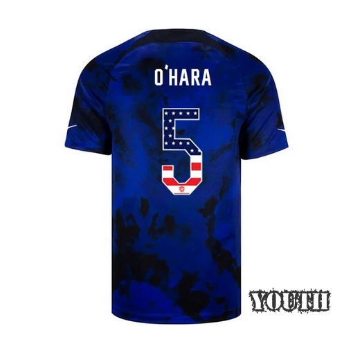 USA Blue Kelley O'Hara 2022/23 Youth Jersey Independence Day