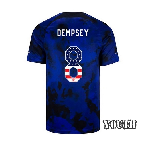 USA Blue Clint Dempsey 22/23 Youth Jersey Independence Day