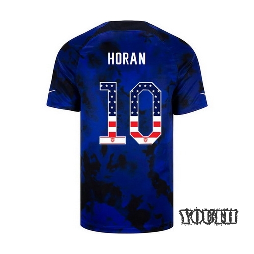 USA Blue Lindsey Horan 22/23 Youth Jersey Independence Day