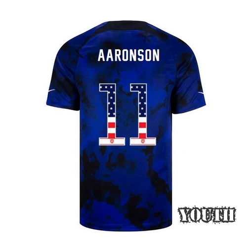 USA Blue Brenden Aaronson 2022/23 Youth Jersey Independence Day