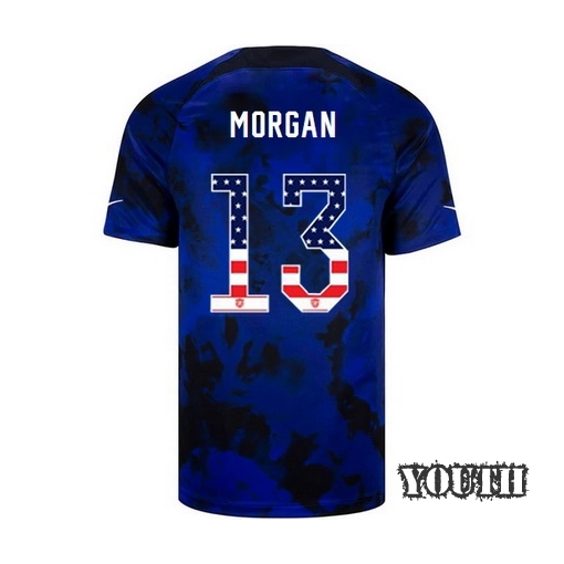 USA Blue Alex Morgan 2022/2023 Youth Jersey Independence Day