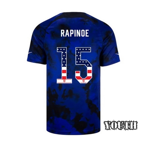USA Blue Megan Rapinoe 22/23 Youth Jersey Independence Day
