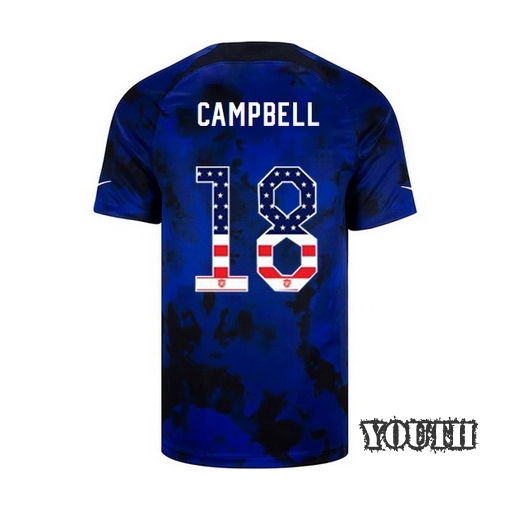 USA Blue Jane Campbell 2022/2023 Youth Jersey Independence Day