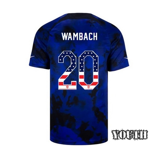 USA Blue Abby Wambach 2022/2023 Youth Jersey Independence Day