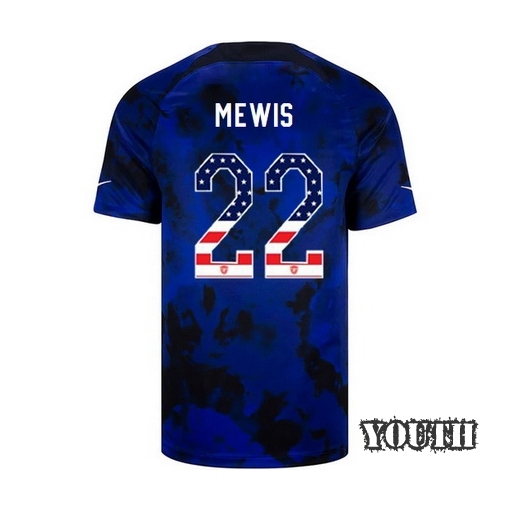 USA Blue Kristie Mewis 22/23 Youth Jersey Independence Day - Click Image to Close