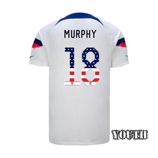 USA White Casey Murphy 2022/2023 Youth Jersey Independence Day