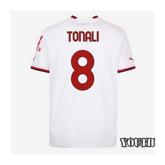 22/23 Sandro Tonali Away Youth Soccer Jersey