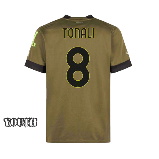 2022/2023 Sandro Tonali Third Youth Soccer Jersey