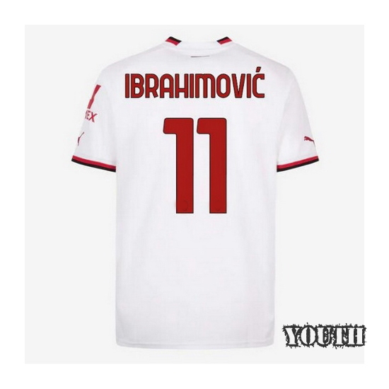22/23 Zlatan Ibrahimovic Away Youth Soccer Jersey