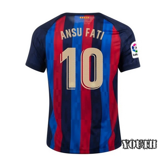 2022/23 Ansu Fati Home Youth Soccer Jersey