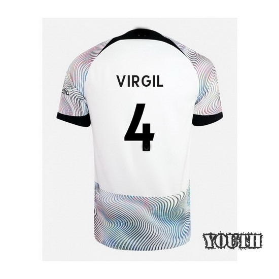 22/23 Virgil Van Dijk Away Youth Soccer Jersey