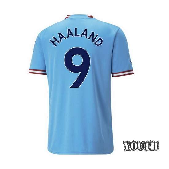 2022/23 Erling Haaland Home Youth Soccer Jersey