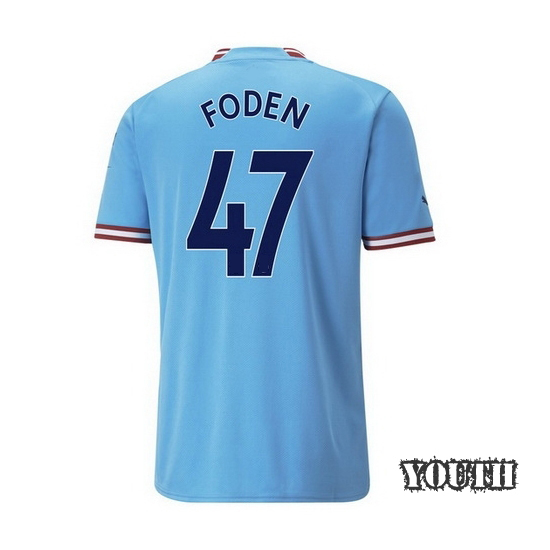 2022/23 Phil Foden Home Youth Soccer Jersey