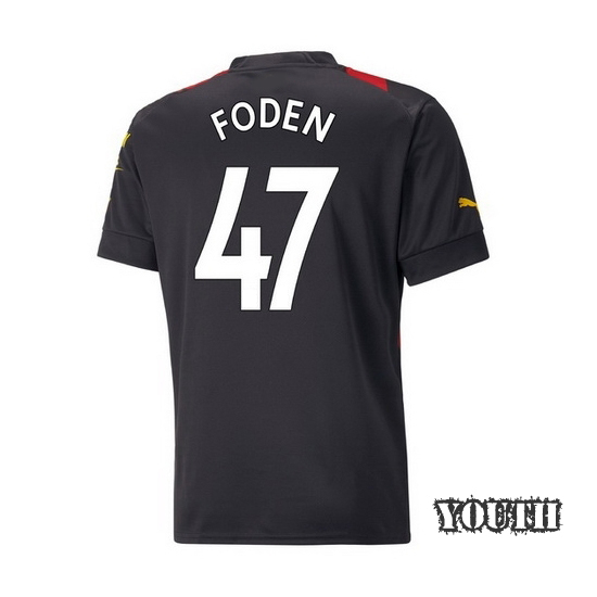 22/23 Phil Foden Away Youth Soccer Jersey