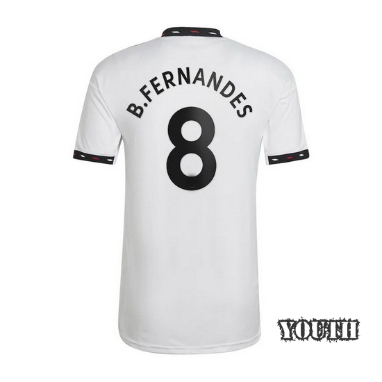22/23 Bruno Fernandes Away Youth Soccer Jersey