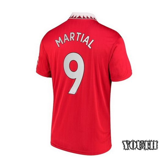 2022/23 Anthony Martial Home Youth Soccer Jersey
