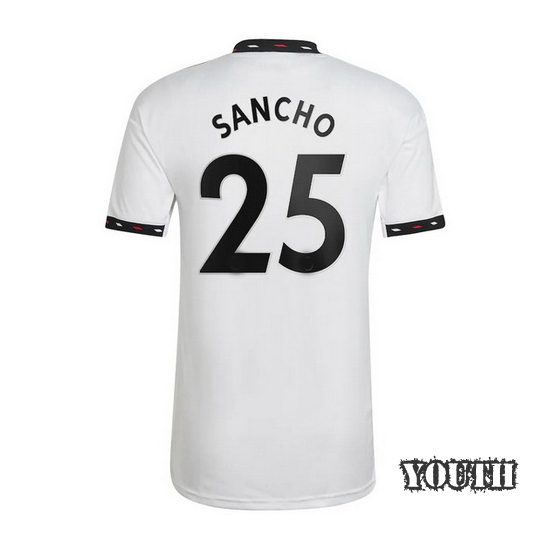 22/23 Jadon Sancho Away Youth Soccer Jersey
