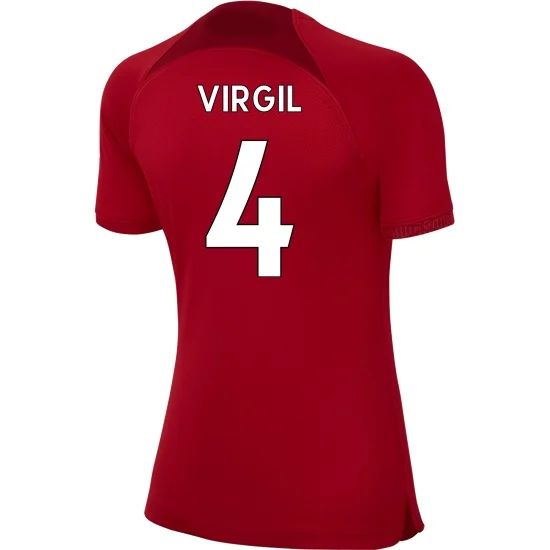 2022/23 Virgil Van Dijk Liverpool Home Women's Soccer Jersey - Click Image to Close