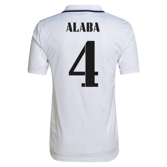 2022/23 David Alaba Real Madrid Home Men's Soccer Jersey