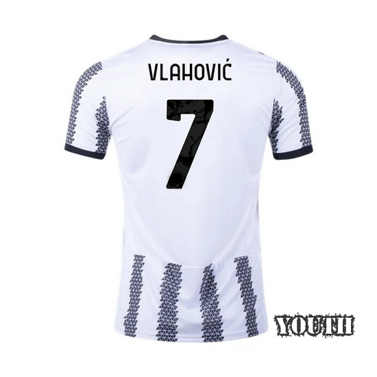 2022/23 Dusan Vlahovic Juventus Home Youth Soccer Jersey