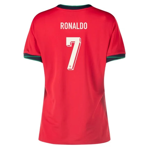2024 Cristiano Ronaldo Portugal Home Women's Soccer Jersey - Click Image to Close