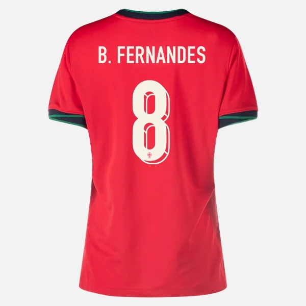 2024 Bruno Fernandes Portugal Home Women's Soccer Jersey - Click Image to Close